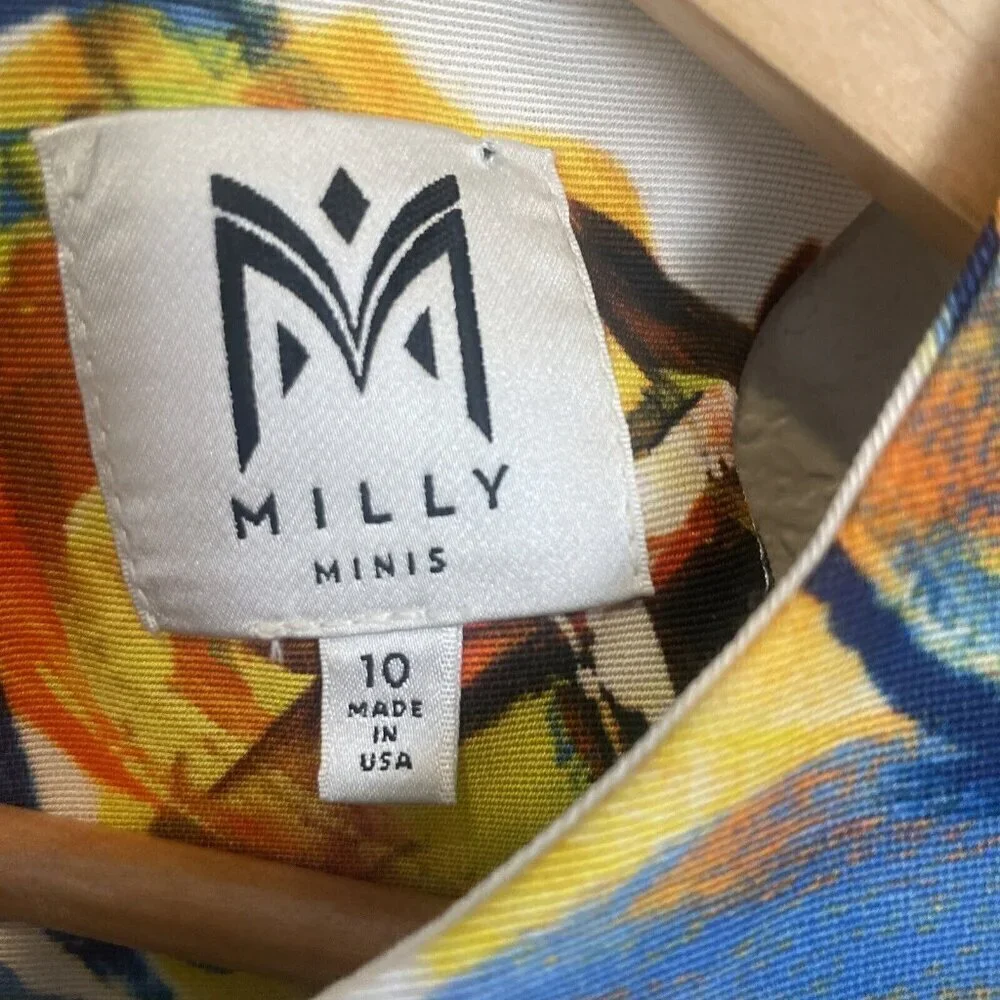 Milly Minis Of New York Milly Pop Art Floral Racerback Dress 10 Girls Sleeveless